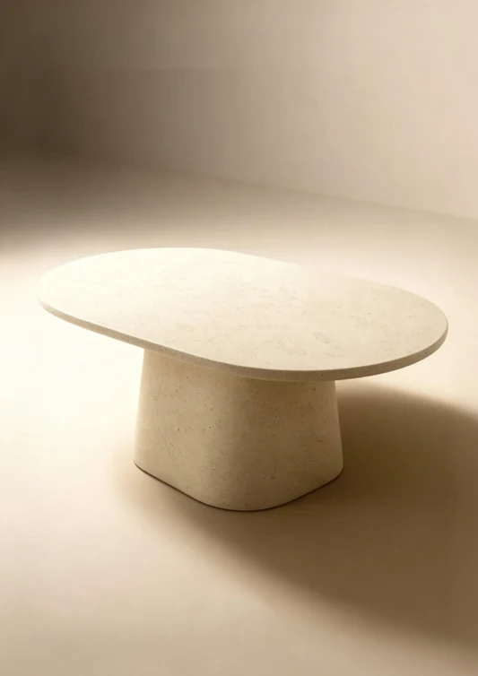 Mesa Duna in pale microcement